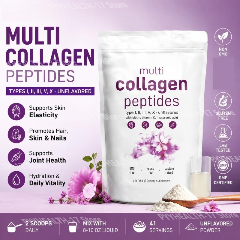 Vitamin C Powder - Poudre de peptides de collagène multi-types