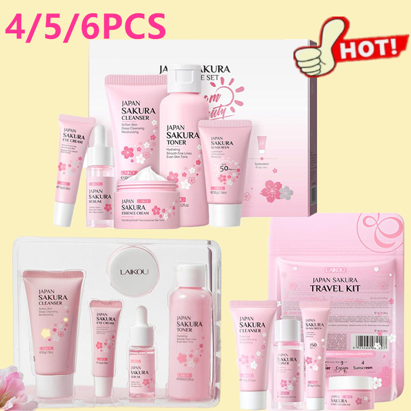 Skincare Glad2Glow - 4/5/6 pièces/ensemble Sakura soins de la