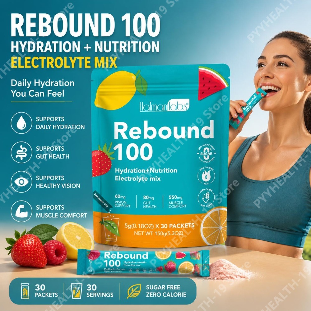 Vitamin C Powder - Poudre d'électrolytes HalmanLabs Rebound 100 en