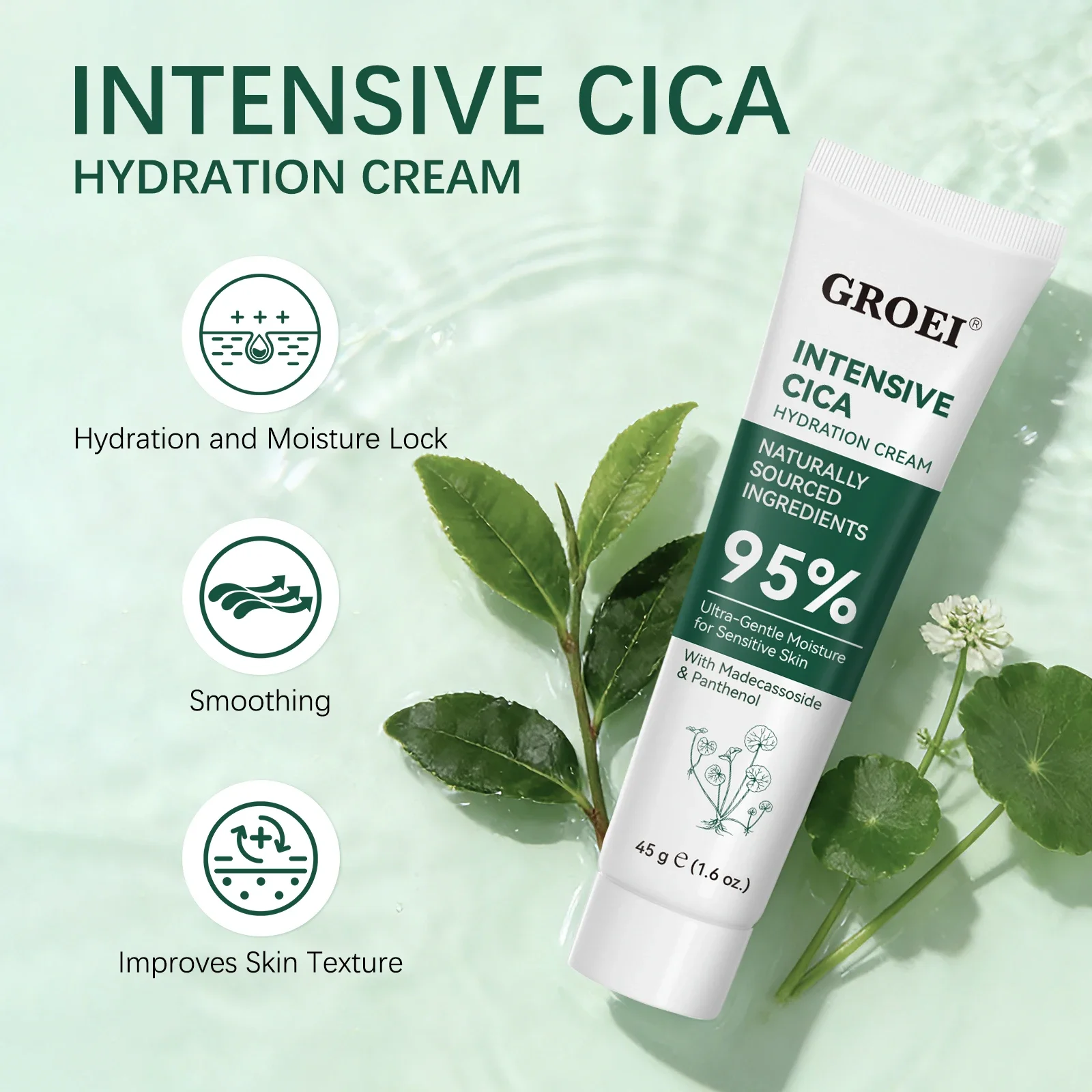 Skincare Glow Glowing - Crème hydratante GROEI Snow Grass 45g,