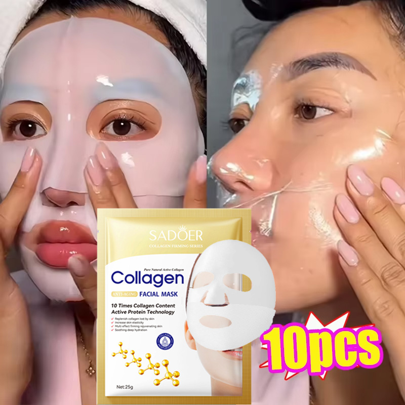 Skincare Oily Skin - Masque Facial Anti-rides au collagène, 10