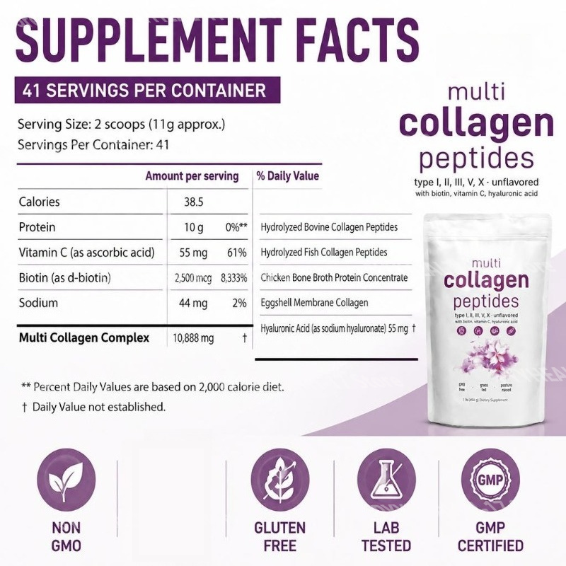 Poudre de peptides de collagèn - Vitamin C Powder avis et prix