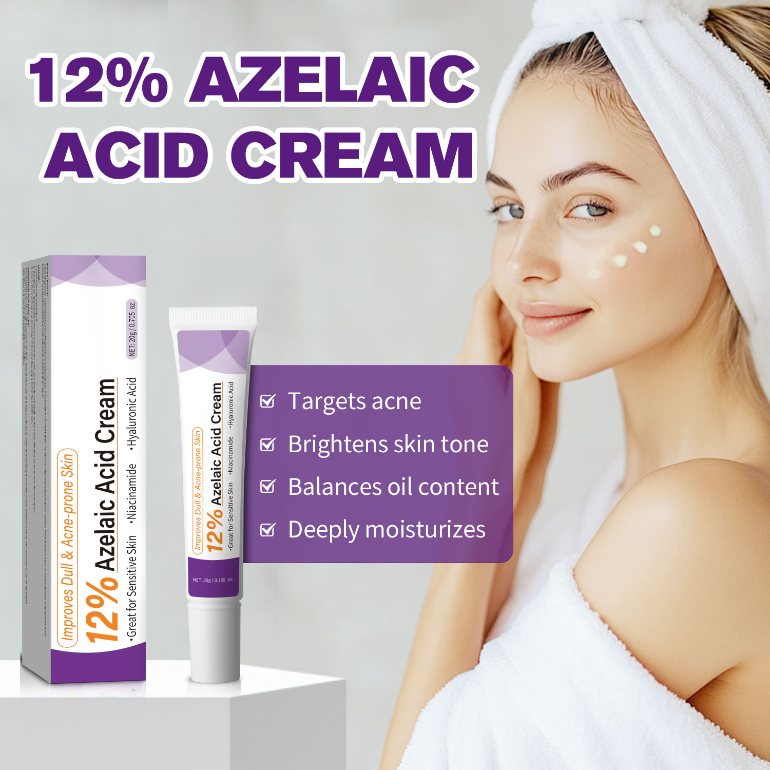 Crème à l'acide azélaïque douc - Skincare Skintific avis et prix